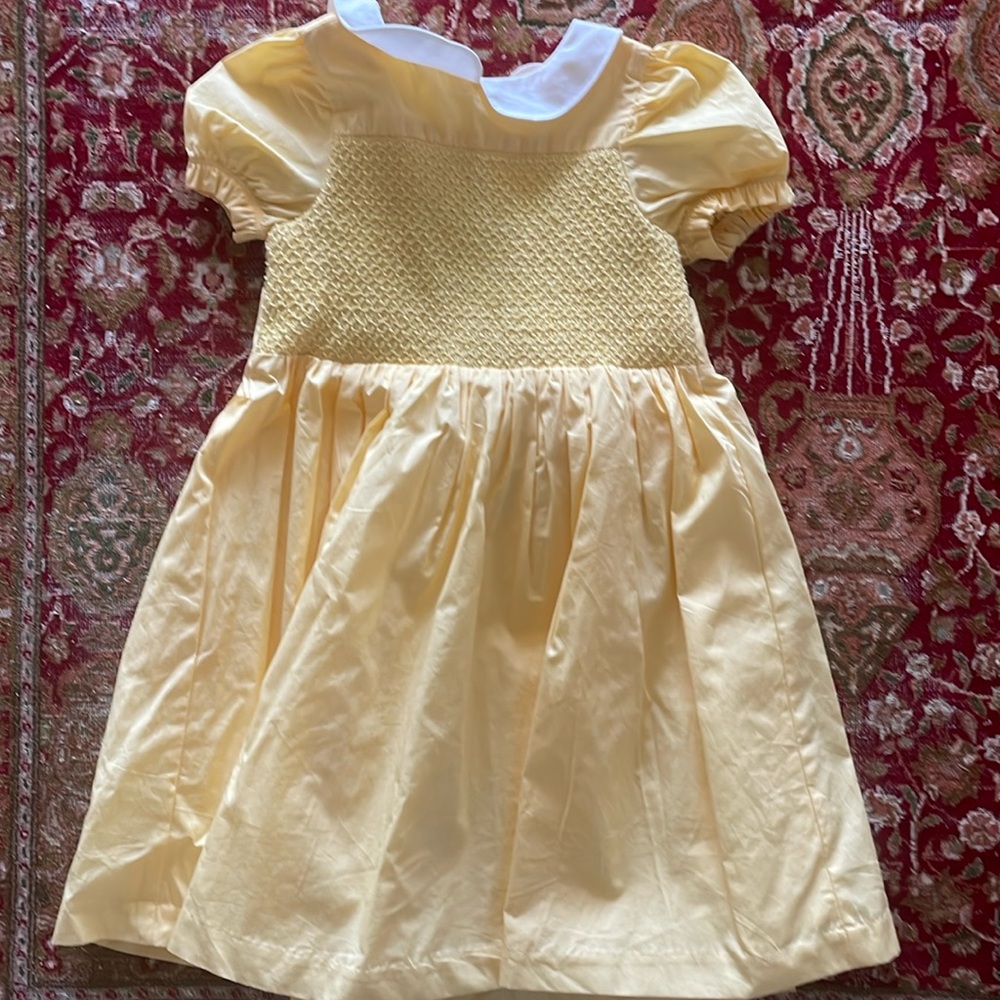 Janie and Jack smocked yellow dress Size 4